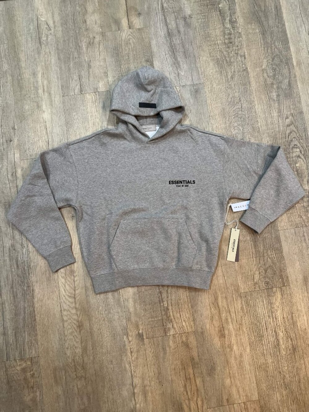 Fear Of God Essentials Dark Oatmeal Hoodie Size S
